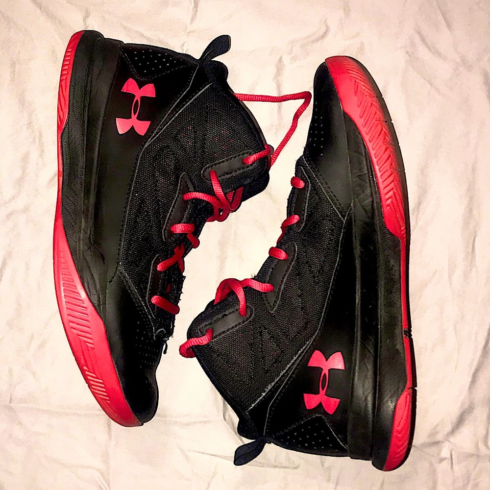 Black and Red Under Armour Basketball Shoes NO BOX